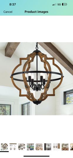 Rustic Antique Orb Chandelier Farmhouse Vintage