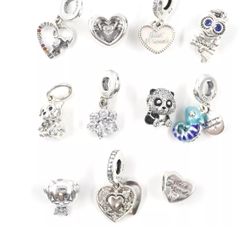 Assorted Pandora Charms - Animals, Best Friends, Celebrations & More! Lot of 11