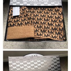 Brand New Michael Kors Hat And Scarf 