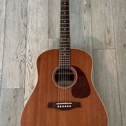 Seagull S6 Mahogany Deluxe A/E Full Size Acoustic Electric Guitar & Fender Case