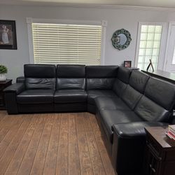 Sectional Couch With 4 Recliners And Adjustable Headrests