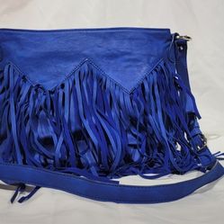 Blue Vegan Leather Purse