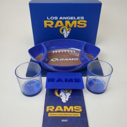2023 LA Rams Season Ticket Holder Gift Box - Bowl, Ice Tray, Glasses - Brand New