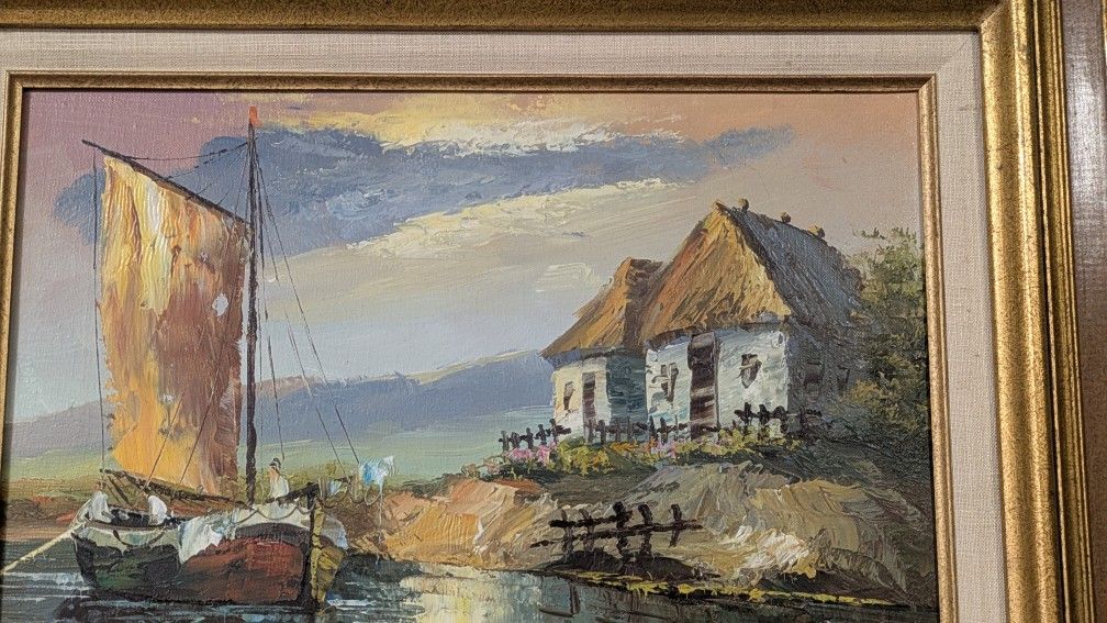 Oil on canvas painting signed Fernando