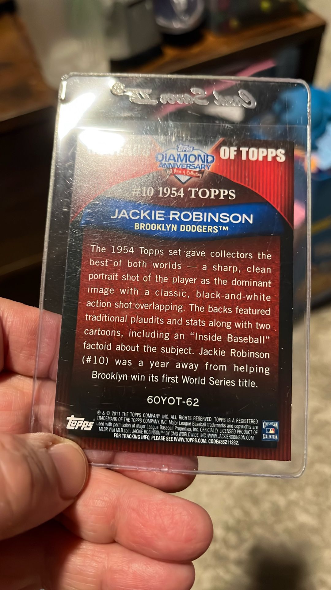 Jackie Robinson. Back Of Card