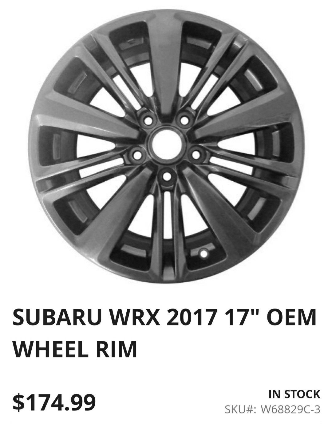 2017 Subaru WRX OEM Rims