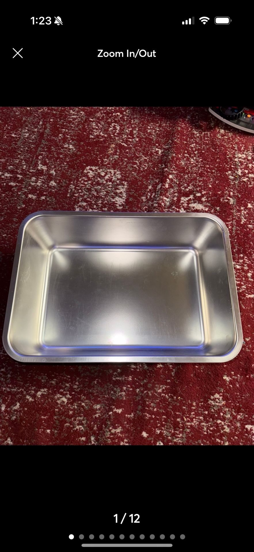 PWTAA Stainless Steel Cat High Side Metal Litter Box