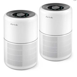 New 2 Pack Air Purifier for Home Bedroom with H13 True HEPA Filter for Smoke, Smokers, Dust, Odors, Pollen, Pet Dander | Quiet 99.9% Removal to 0.1 Mi