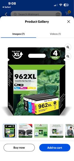 HP 962XL ink cartridges brand new in box