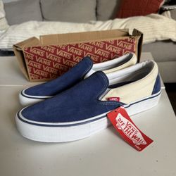 Vans Slip-on Pro Sty Navy/White Men Brand New 11.5