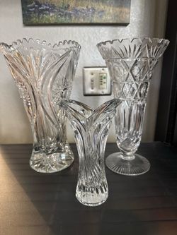 3- Lead Crystal Vases