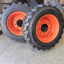 New [2] Tires 10-16.5 Bobcat Tractor Wheel Mounted 10.16.5