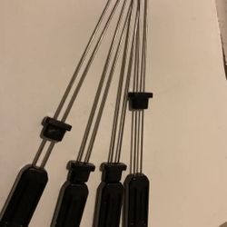 (4) Vintage Stainless Steel Shish Kabobs 