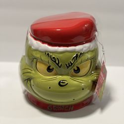 New Official Grinch Cookie Jar W/ Cookies - $50
