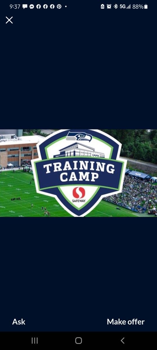 8/11 Training Camp Tickets 2 Available