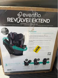 NEW! Evenflo Revolve Extend 360 rotating Car Seat