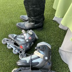 Cowboy Boots (Men’s).  And Roller Blades 
