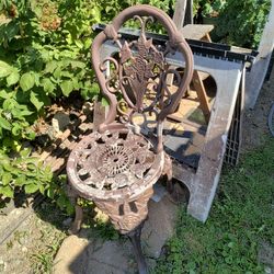 Brown Cast Aluminum Garden Chair 