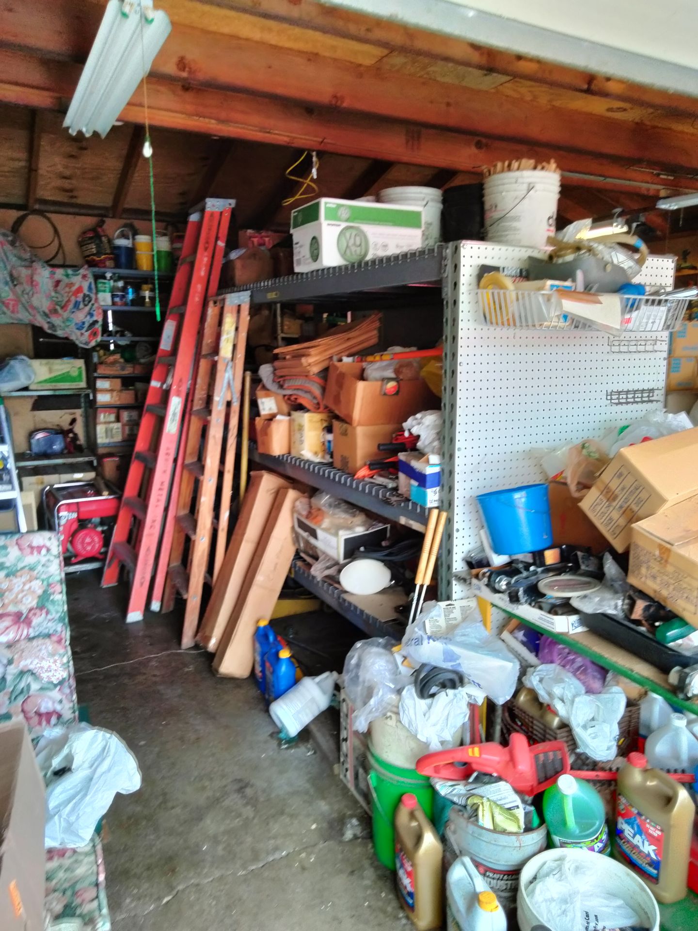 Steel storage shelves