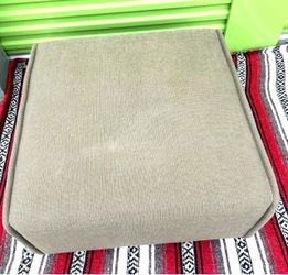 Beige Fabric Upholstered Ottoman