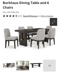 Ashley Burkhaus Extendable Dining Table And 6 Chairs