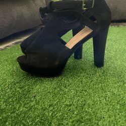 Black Strap Heels 