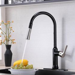 Pull Down Single Handle Kitchen Faucet with Accessories (Part number: YYT078BL-D）