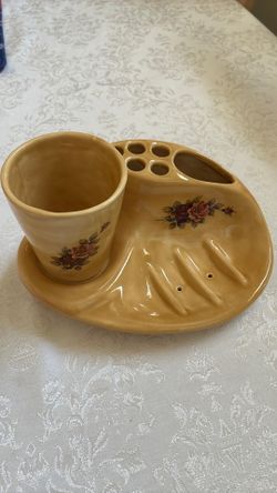 Bathroom Set (Soap, Cup & Toothbrush Holder)
