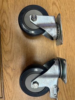Swivel stem wheel with brake