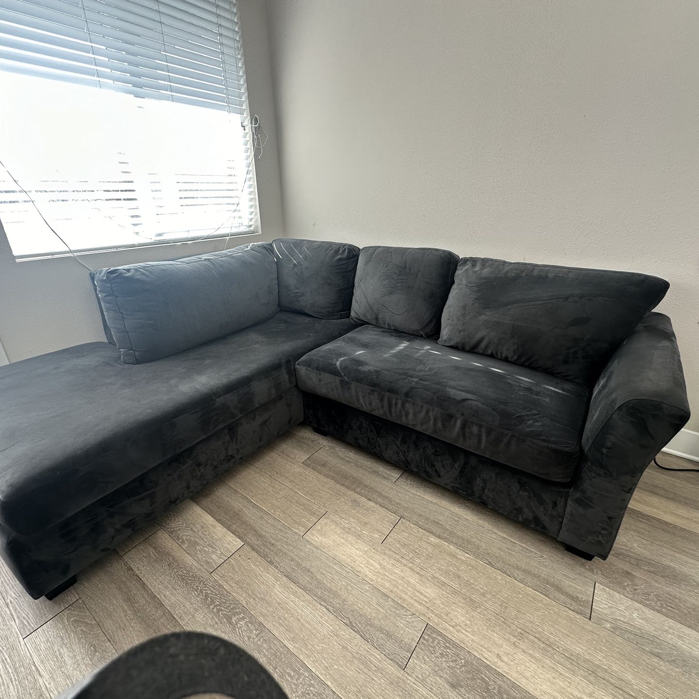Velvet L Shape Couch