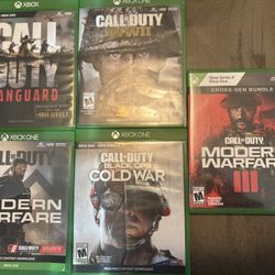 Set of 5 Xbox Call of duty game bundle 