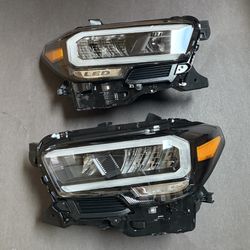 Pair 2020-2023 Toyota Tacoma Limited|TRD Chrome Full LED Headlights Assembly Left Right Side Headlamps
