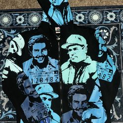 ASAALI CARTEL PRINT HOODIE (BLUES) 