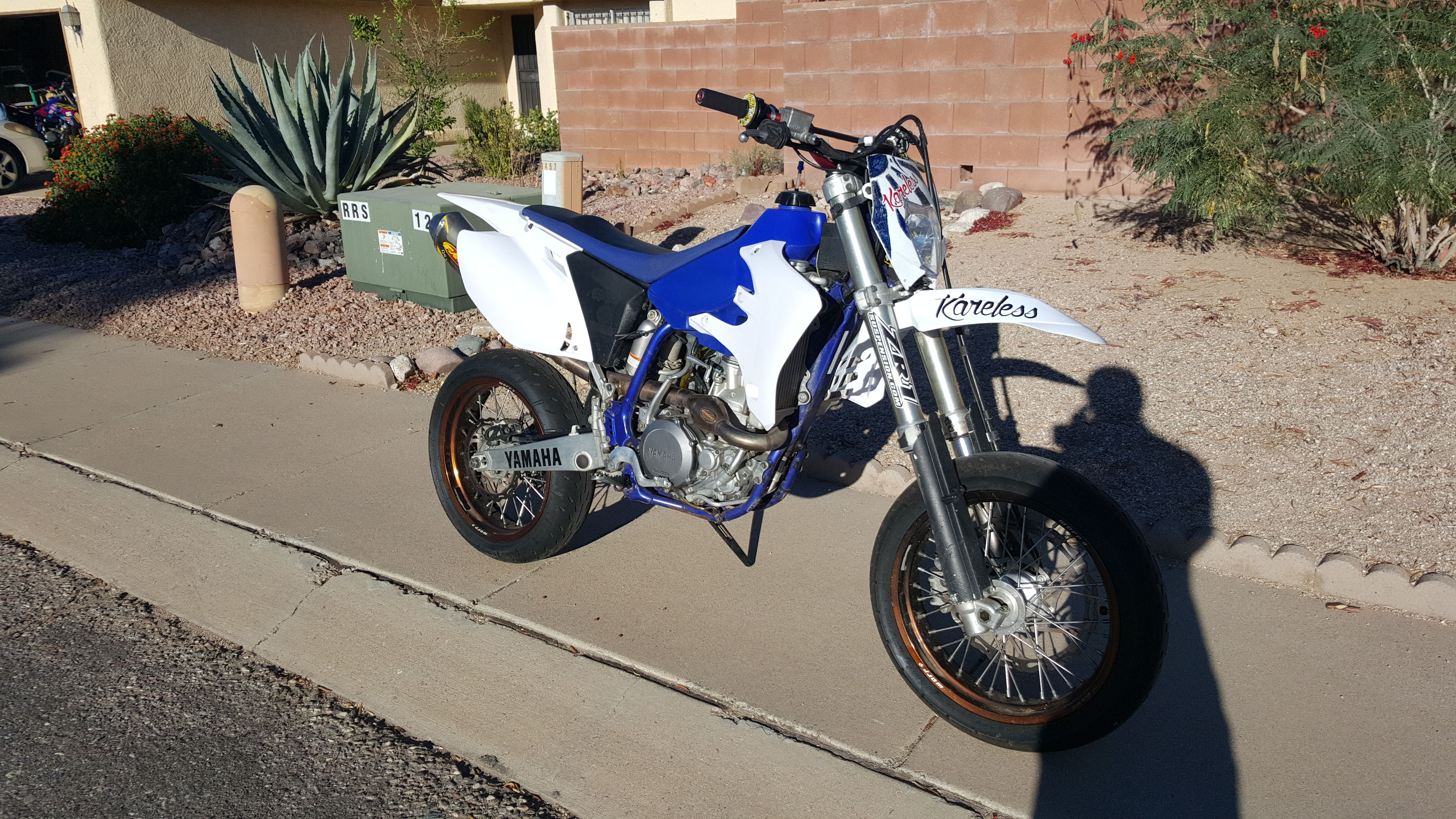 Yamaha wr450 supermoto motorcycle
