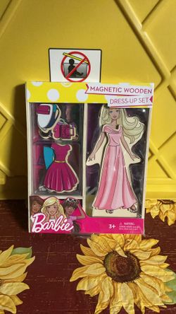 BARBIE magnetic Wooden Dress-up Set