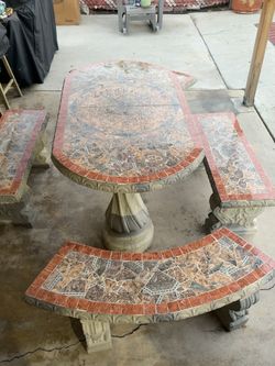 Cement Patio table set