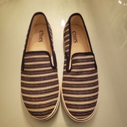 Chaps Stripe Slide-On Flats size 9