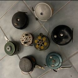 8 Vintage Fly Fishing Reels 