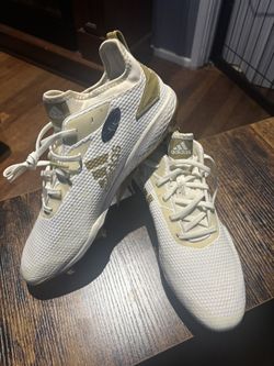 Adidas Adizero Afterburner  Baseball Cleats White Gold 12.5 