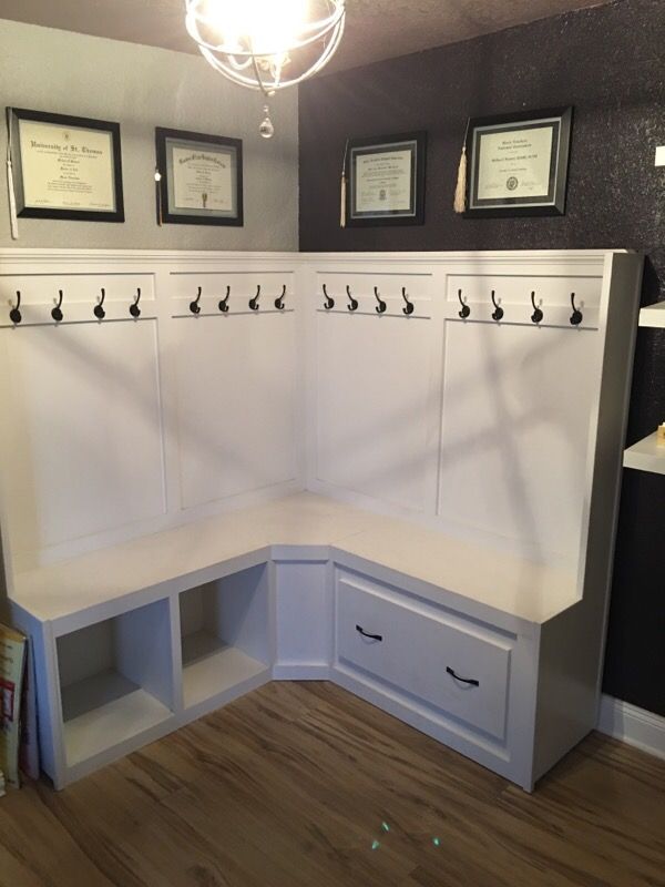 Beautiful custom built hall tree bench