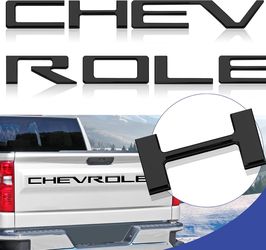 Silverado Tailgate Raised Letters Black
