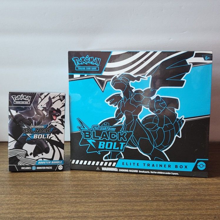 Pokemon Cards Scarlet and Violet Black Bolt ETB and Black Bolt Booster Bundle(6 Packs)