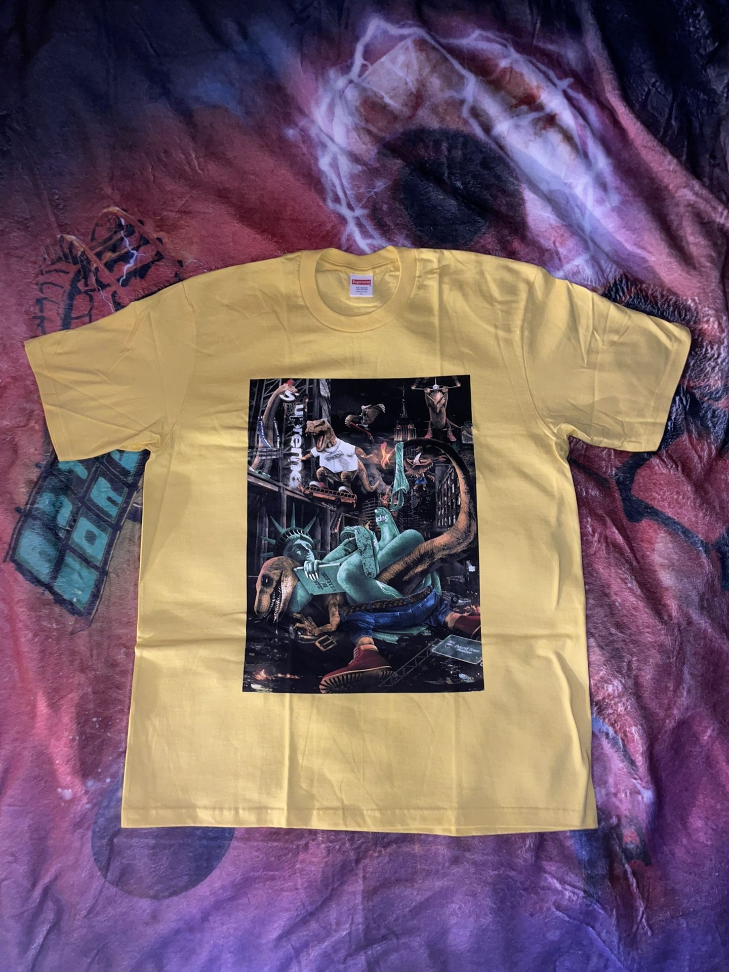 Supreme T Rex Yellow Shirt Size large