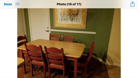 Table and 6 chairs (quantity available)