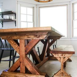 Custom Made Farm Style Dining Tables.