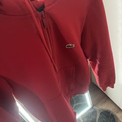 Red Lacoste Hoodie