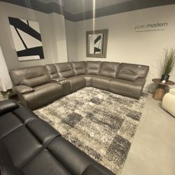 Leather Sectional Sofa 