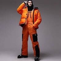 Brand New Orange Snow Puffer Jacket and Straight Leg Ski Overalls Bundle - Stay Warm in Style!"