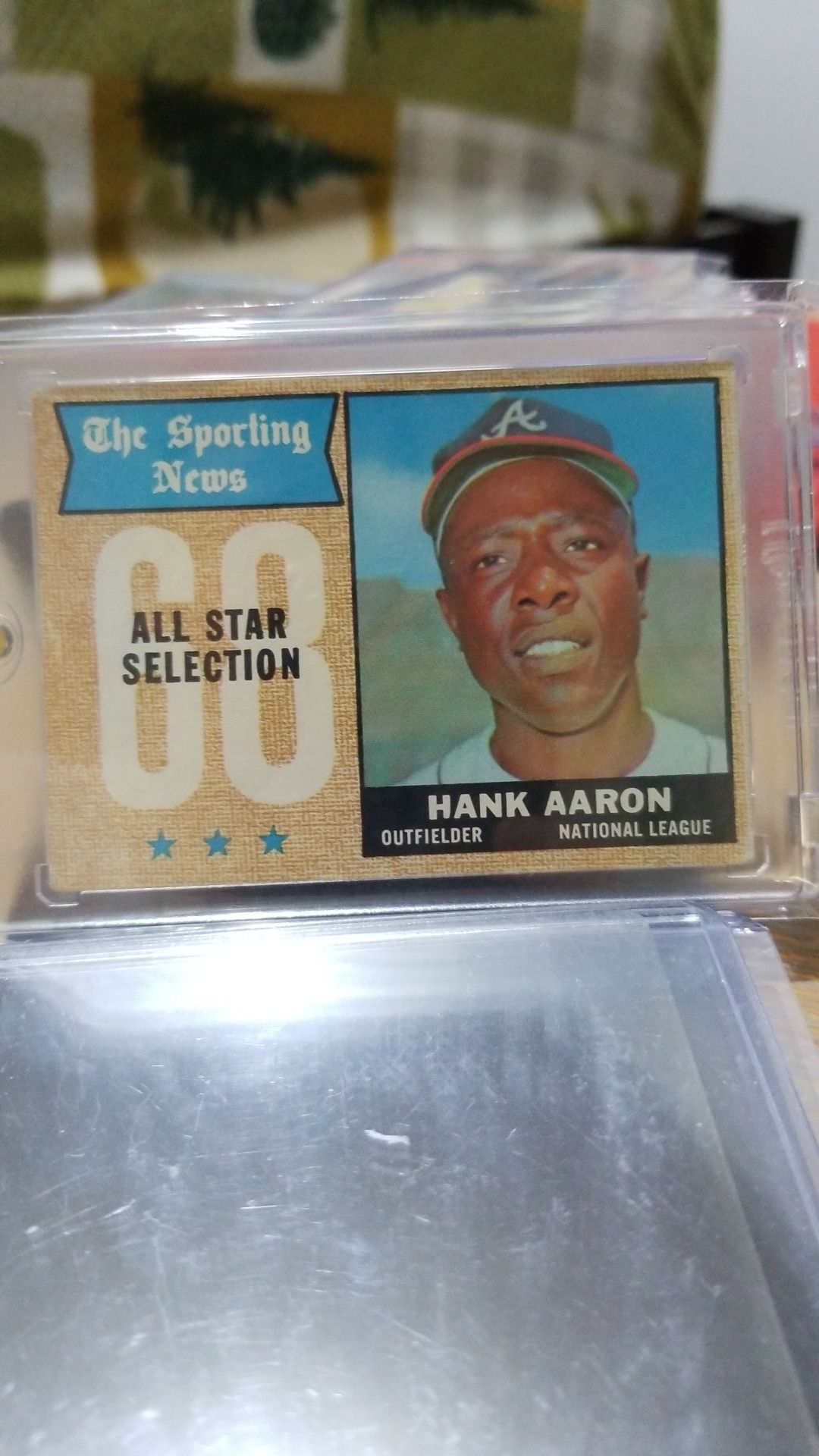 Baseball card- 1968 hank aaron