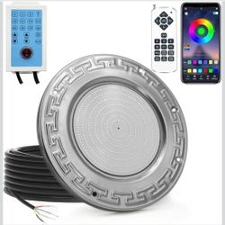 NEW Pool Light - Inground, 60W 10 Inch LED Inground Pool Light with Controller, Remote and APP